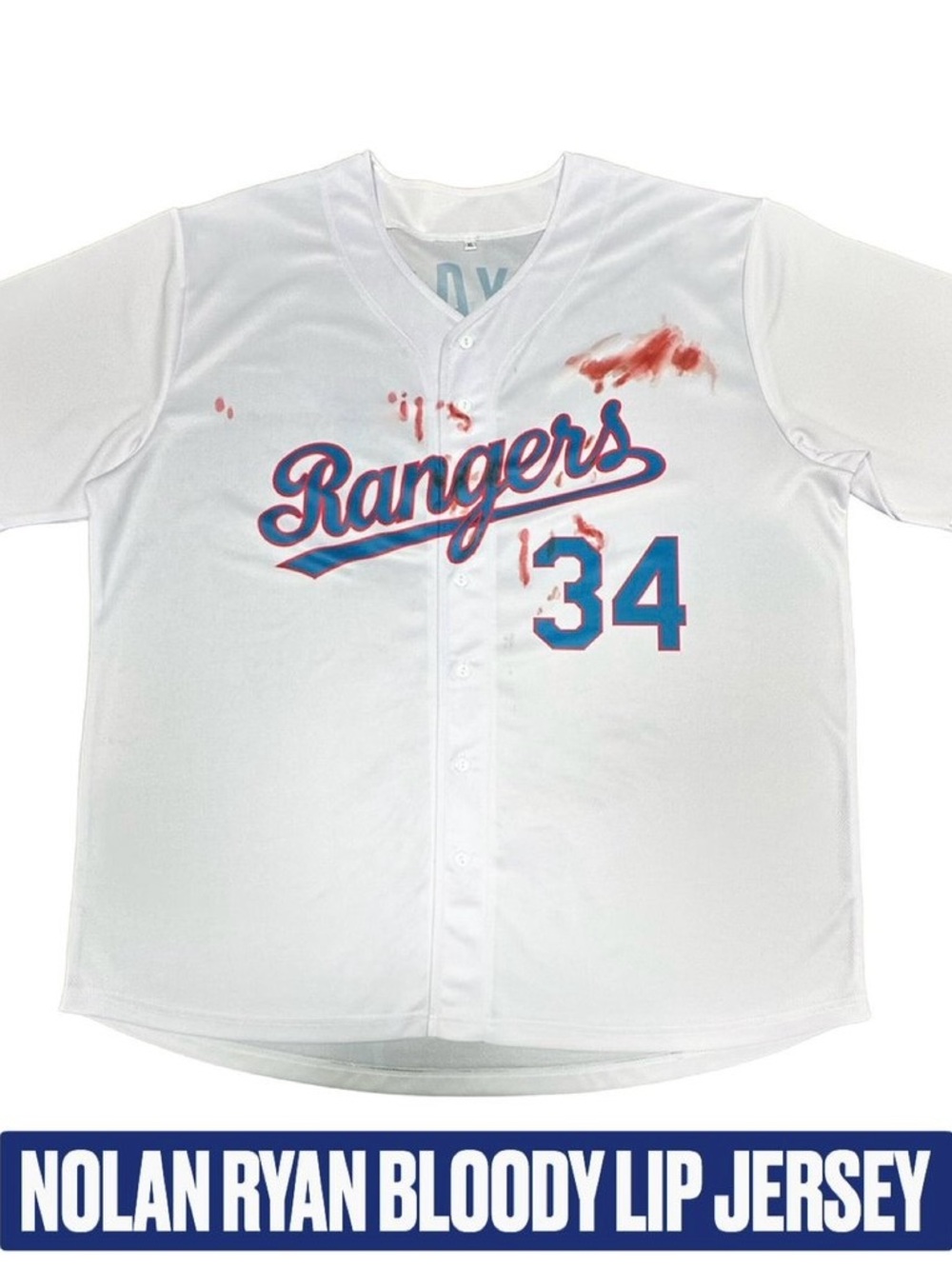 Texas Rangers Nolan Ryan Bloody Lip Jersey